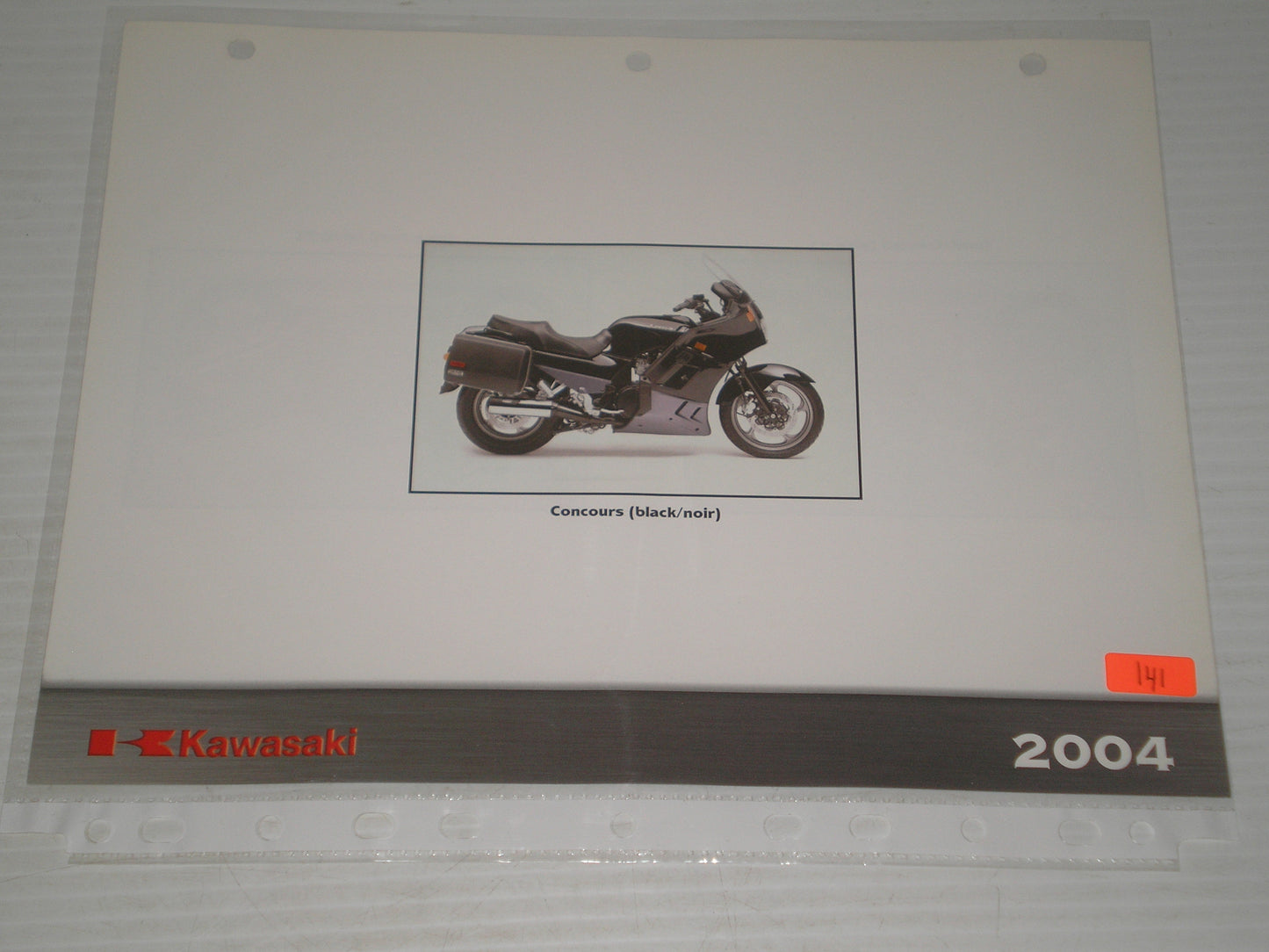 KAWASAKI 2004 ZZ-R600  CONCOURSE SALES BROSCHURE  141