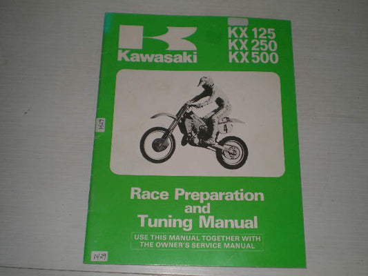 KAWASAKI KX125  KX250  KX500  1986  Race Preparation  & Tuning Manual  99920-1339-01  #1429