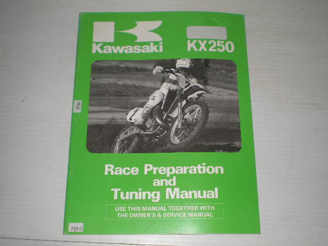 KAWASAKI KX250  1987  Race Preparation & Tuning  Manual  99920-1388-01  #1430
