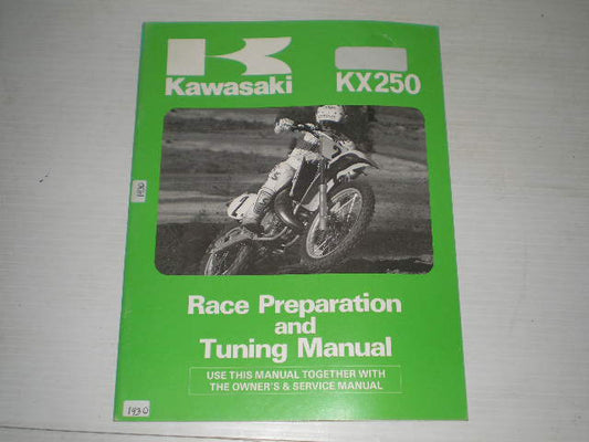 KAWASAKI KX250  1987  Race Preparation & Tuning  Manual  99920-1388-01  #1430