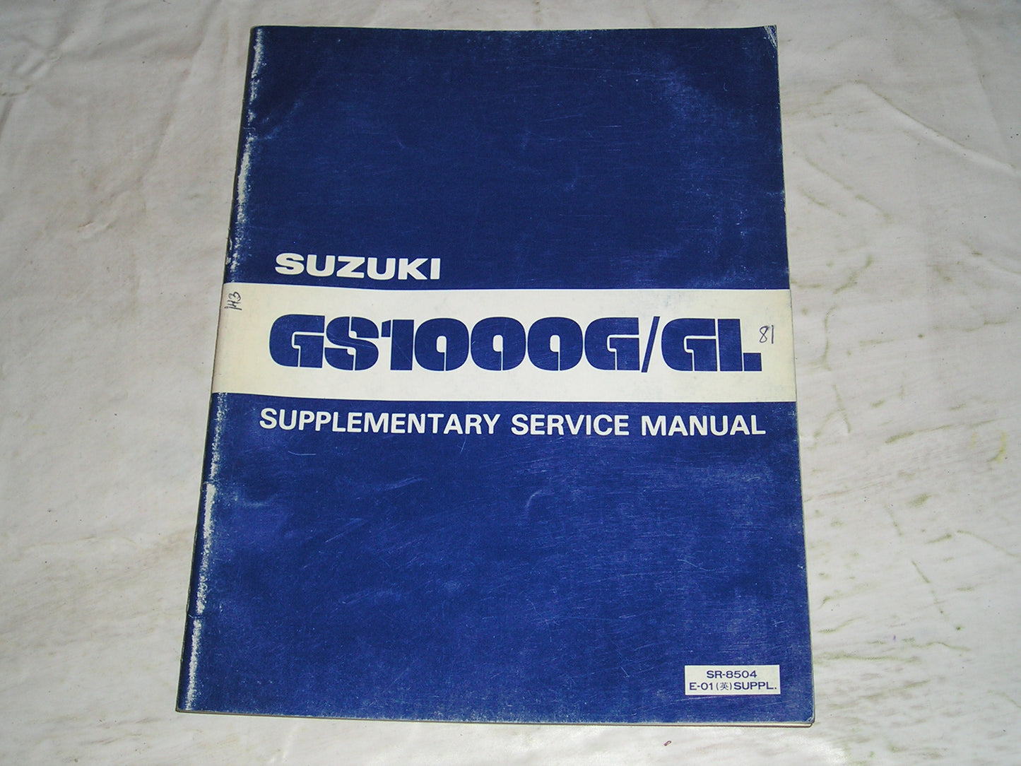 SUZUKI GS1000G X  &  GS1000GL X 1981 Service Manual Supplement SR-8504 E-01 SUPPL.  #143