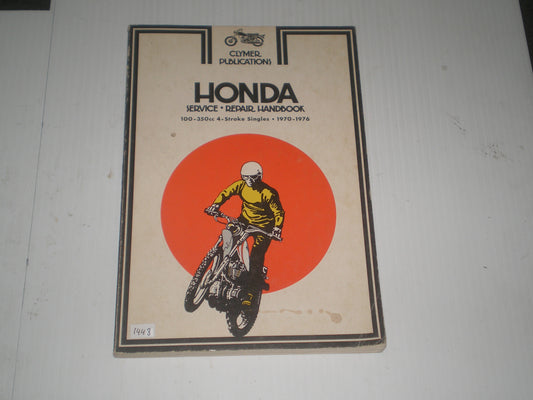 HONDA CB100 CB125 CD125 CL100 SL100 SL125 TL125 TL250 XL125 XL175 XL250 XL350 1970-1976 Clymer Service Manual M315 #1448