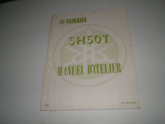 YAMAHA SH50T SH50 T 1987 Manuel d'Atelier 2FU-28197-WO #146