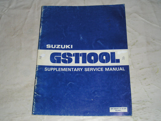 SUZUKI GS1100 L 1981 Service Manual Supplement  SR-8600 E-28 SUPPL  #148