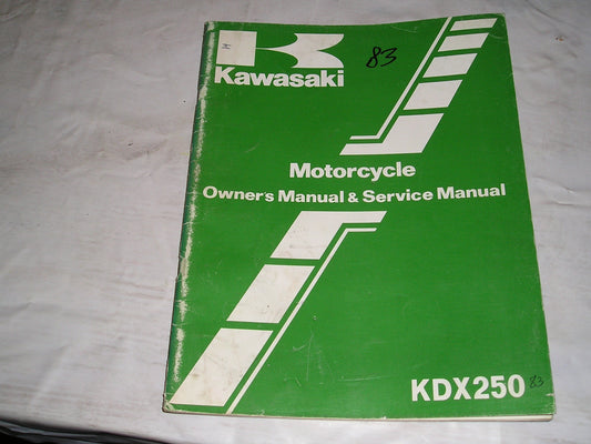 KAWASAKI KDX250 B3 1983 Owner's & Service Manual 99920-1215-01 #14
