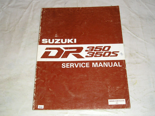 SUZUKI DR350  DR350S  1990  Service Manual  99500-43010-01E  #310