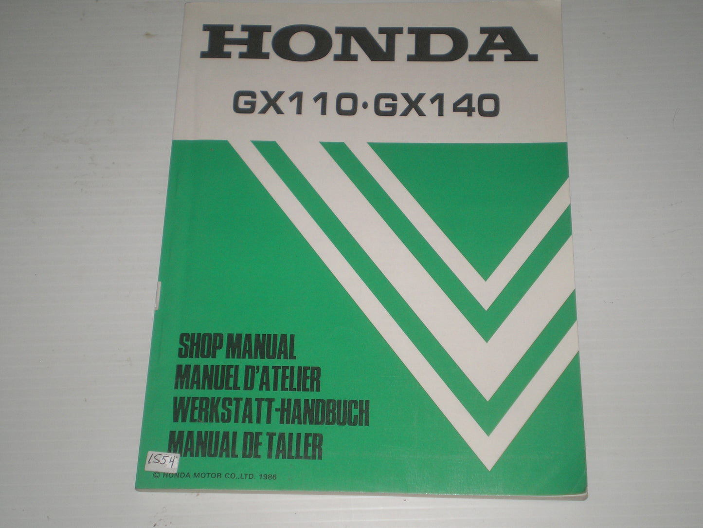 HONDA GX110  GX140  1987  Multi Purpose Engines  66ZE011  #862