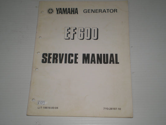 YAMAHA EF600 1984  Portable Generator  Service Manual  7Y0-28197-10  LIT-19616-00-04  75141  #893