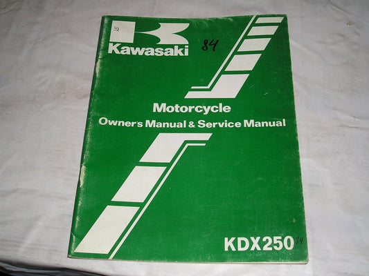 KAWASAKI KDX250 B4 1984 Owner's & Service Manual 99920-1251-01 #15