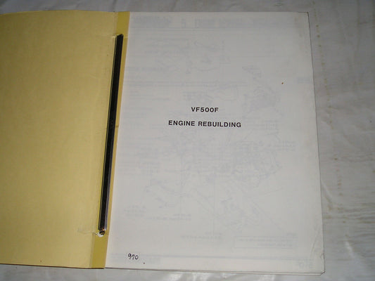 HONDA VF500F  VF500 F Interceptor 1984 Engine Rebuild Service Manual  #970