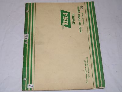 BSA B44 Victor Special 1968 Parts Catalogue #B715