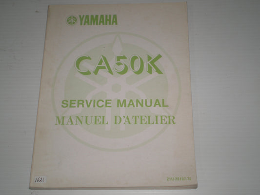 YAMAHA CA50 K Riva  1983  Service Manual  21U-28197-70  #1621