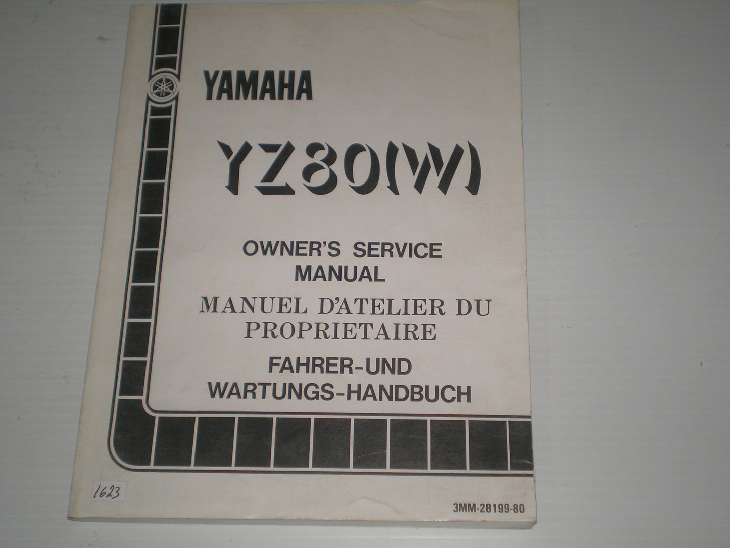 YAMAHA YZ80 W Competition Motocross 1989  Owner's Service Manual  3MM-28199-80  #1623