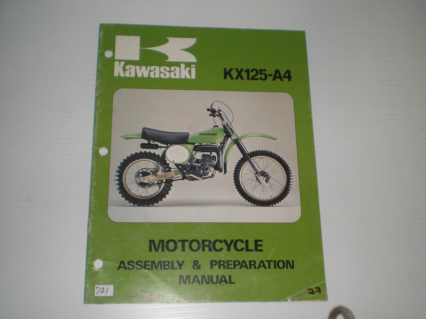 KAWASAKI KX125 A4  1978  Assembly & Preparation Manual  99931-1005-01  #721