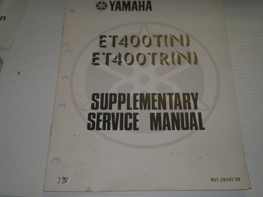 YAMAHA ET400 T N ET400 TR N 1989 Supplementary Service Manual  85T-28197-20  #798