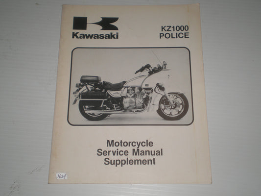 KAWASAKI KZ1000 P3  Police  1984  Service Manual Supplement  99963-0057-01  #1634