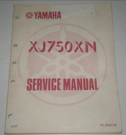 YAMAHA XJ750XN  XJ750 XN 1986  Service Manual  1FL-28197-20  #1635