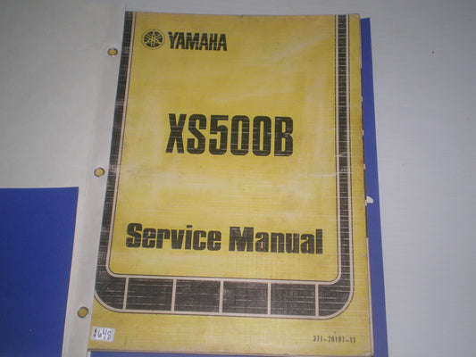 YAMAHA XS500 B 1975  Service Manual  371-28197-11  #1648