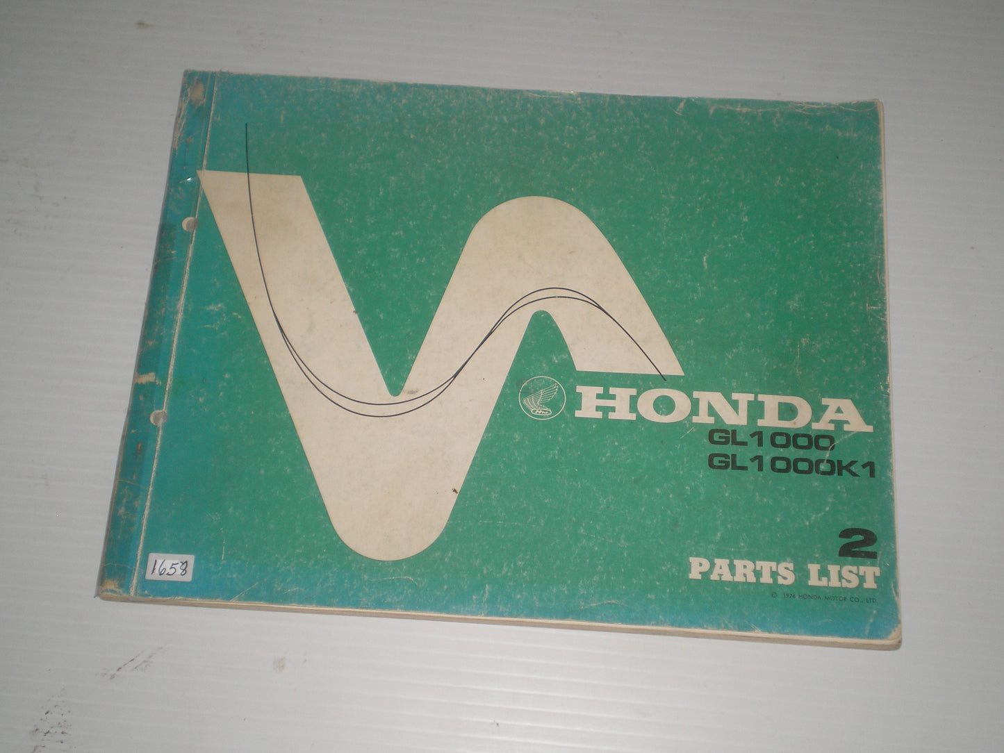 HONDA GL1000  GL1000K1  1977  Parts List 2 / Catalogue  1337102  #1658