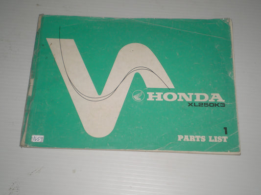 HONDA XL250 K3  1976  Parts List 1 / Catalogue  1738632  #1659