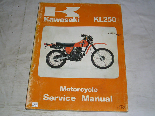 KAWASAKI KL250  A3  1980  Service Manual  99924-1024-01  #443