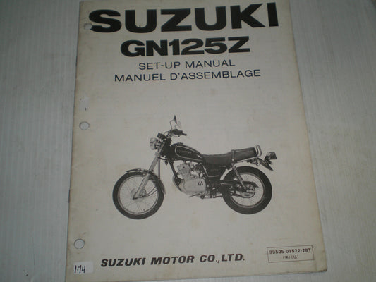 SUZUKI GN125 Z 1982  Set-up Manual  99505-01522-28T  #174