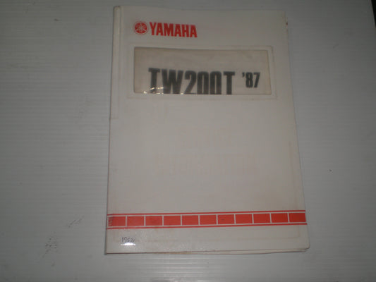 YAMAHA TW200 T Trailway 1987  Dealer Service Information  2KA-SE1  #1752