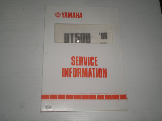 YAMAHA DT50 U Enduro DTL/C 1988  Dealer Service Information  3BK-SE1  #1753