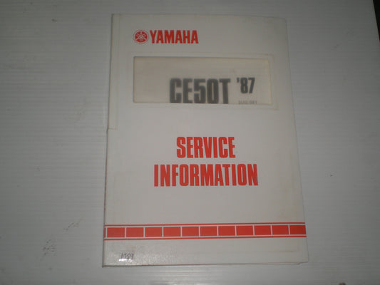 YAMAHA CE50 T Riva Scooter 1987  Dealer Service Information  2UG-SE1  #1759