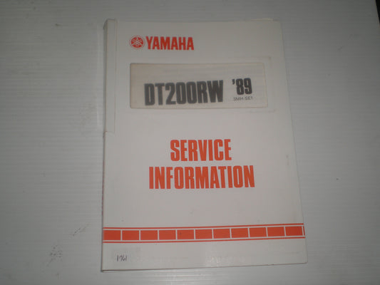 YAMAHA DT200R W 1989  Dealer Service Information  3MH-SE1  #1761