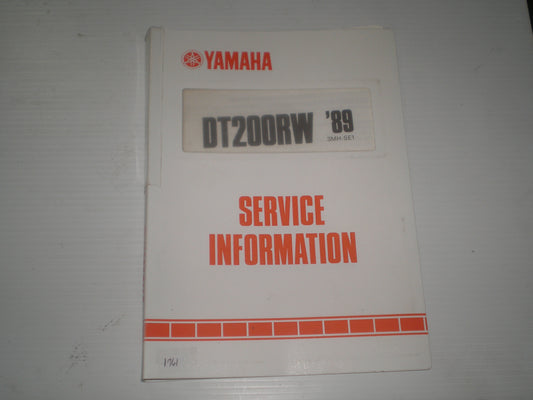 YAMAHA DT200R W 1989 Dealer Service Information 3MH-SE1 #1761