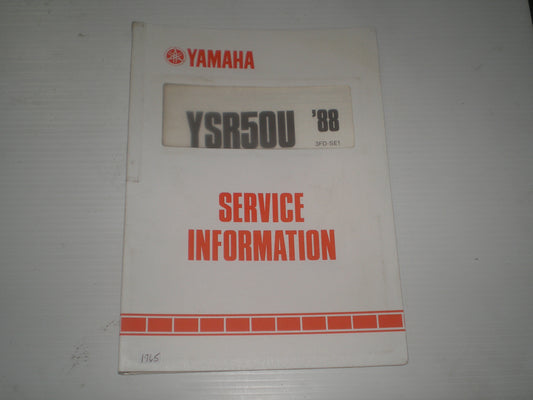 YAMAHA YSR50 U 1988  Dealer Service Information  3FD-SE1  #1765