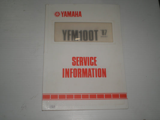 YAMAHA YFM100 T Champ ATV 1987  Dealer Service Information  2HX-SE1  #1769