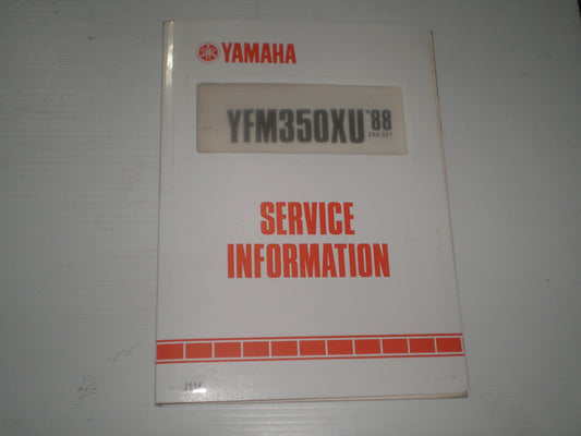 YAMAHA YFM350X U Warrior 1988 Dealer Service Information 2XK-SE1 #1774