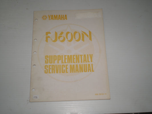 YAMAHA FJ600 N 1985  Service Manual Supplement  49G-28197-71  #1796