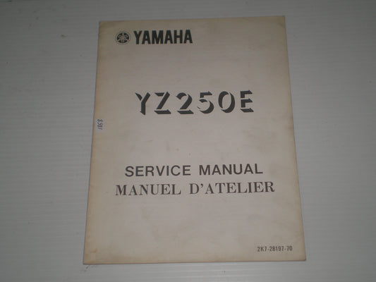 YAMAHA YZ250 E Competition 1978  Service Manual  2K7-28197-70  #1858