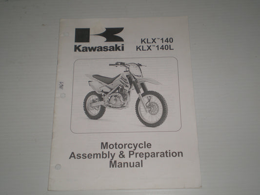 KAWASAKI KLX140 / KLX140L / KLX140 A8F/B8F 2008 Assembly & Preparation Manual  99931-1486-01  #1867