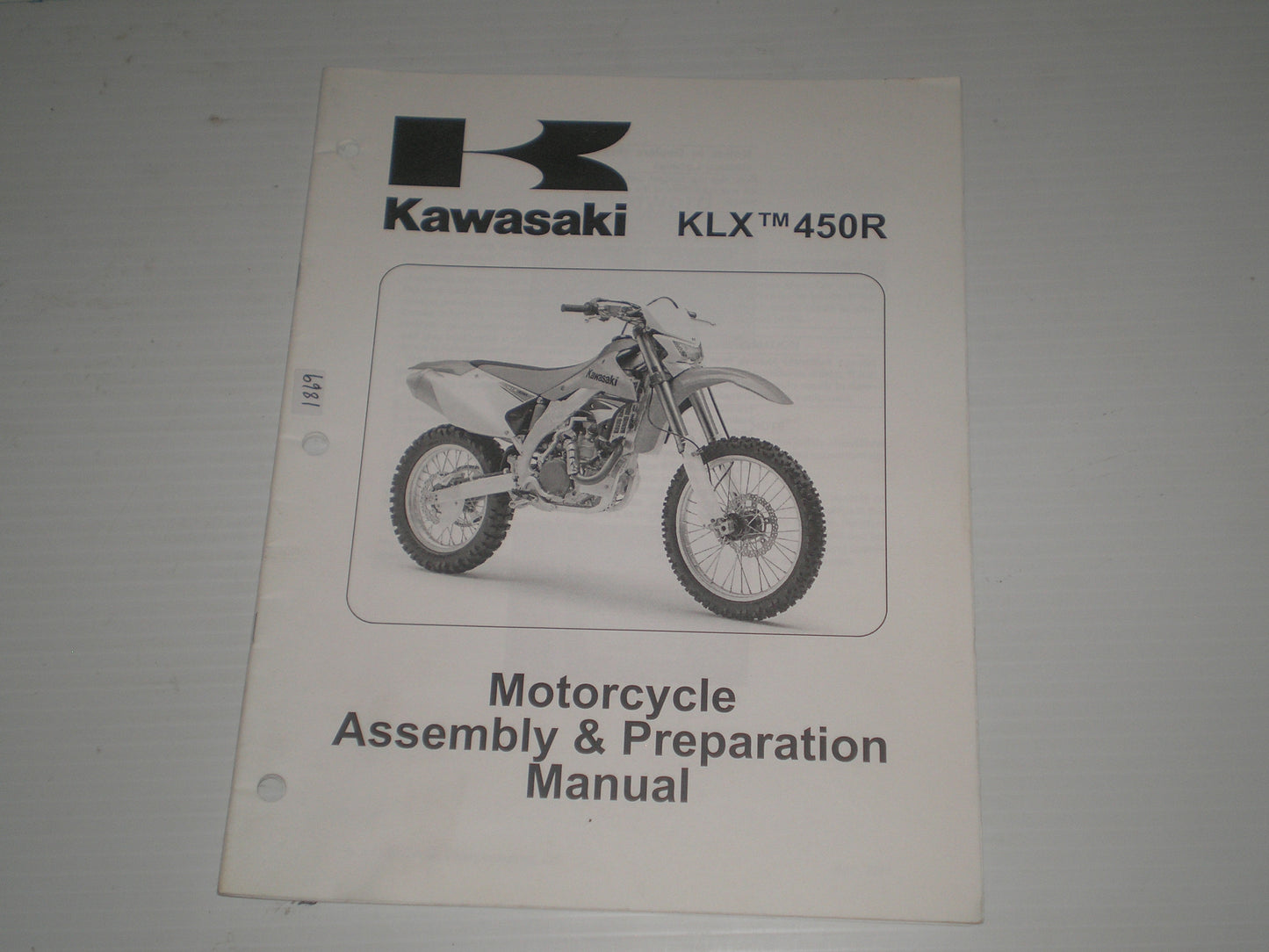 KAWASAKI KLX450R / KLX450A8F  2008  Assembly & Preparation Manual  99931-1479-02  #1869