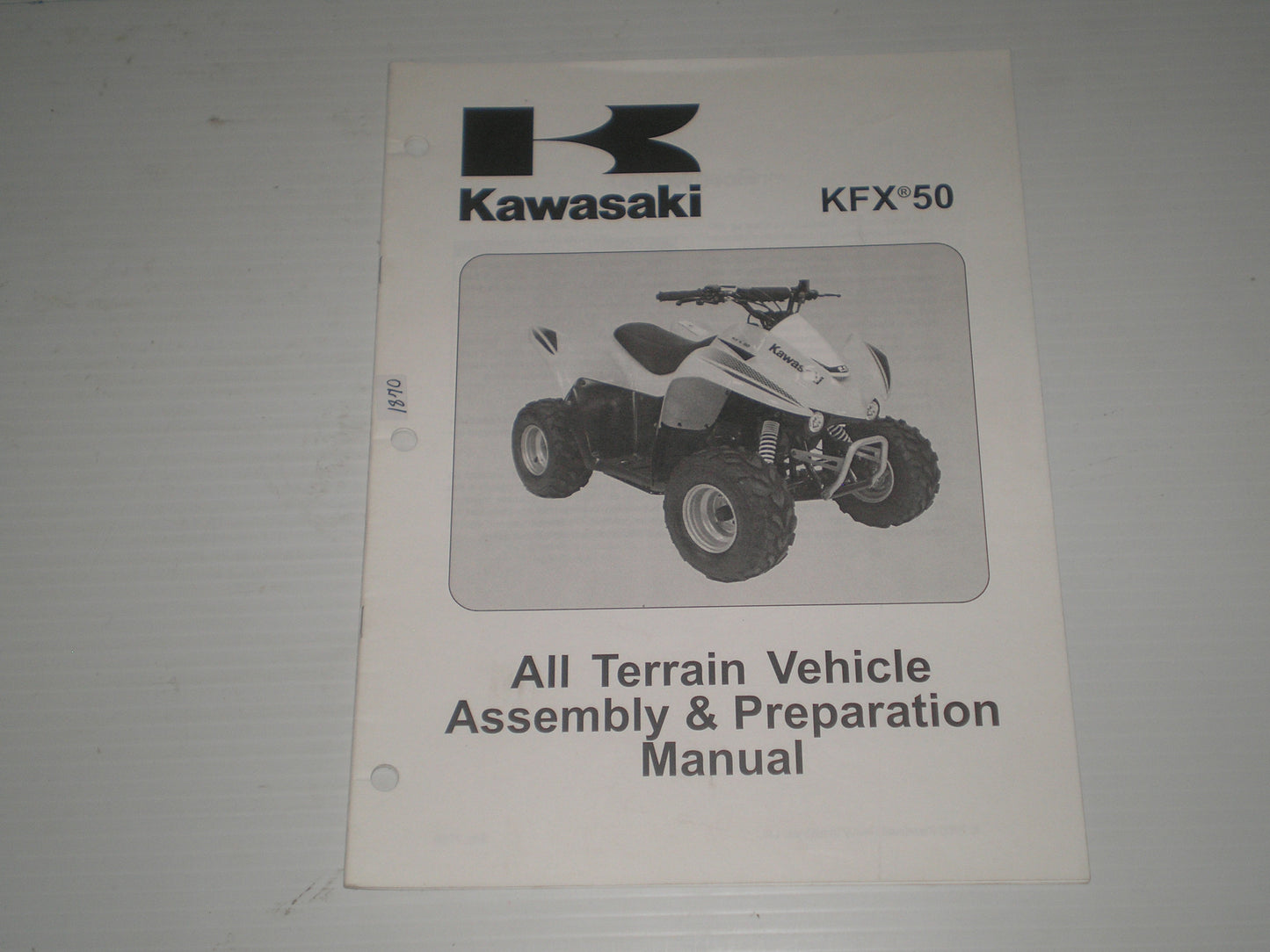 KAWASAKI KFX50 / KSF50 B7F  2007  Assembly & Preparation Manual  99931-1470-01  #1870