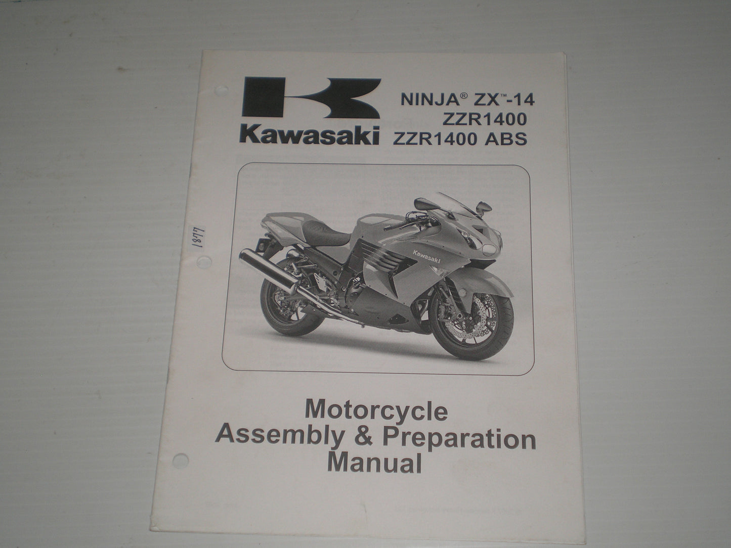 KAWASAKI Ninja ZX-14 / ZZR1400 / ZZR1400 ABS / ZX1400 C8F/D8F 2008 Assembly & Preparation Manual  99931-1485-01  #1877