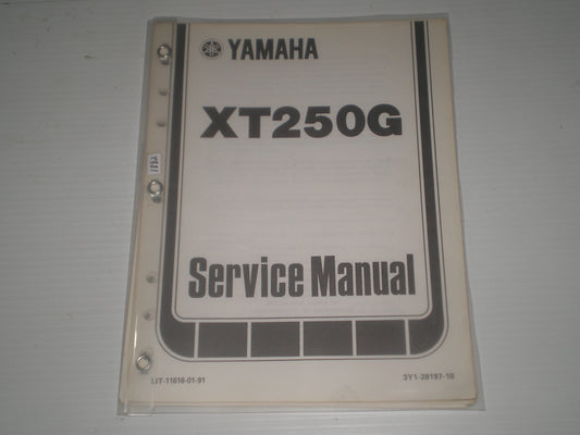 YAMAHA XT250 G 1980  Service Manual  3Y1-28197-10  LIT-11616-01-91  #1882