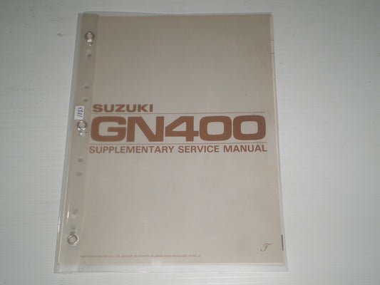 SUZUKI GN400 1981 Service Manual Supplement No.2  99000-85660-0E3  #1883