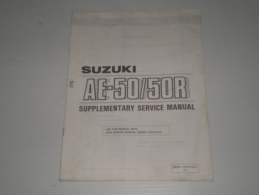 SUZUKI AE-50 & AE-50R  Hi Up Moped  1993  Service Manual Supplement  99501-10070-01E  #1896