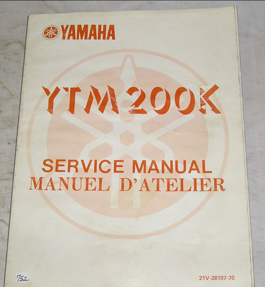 YAMAHA YTM200K  YTM200 K 1983  Service Manual  21V-28197-70  #752
