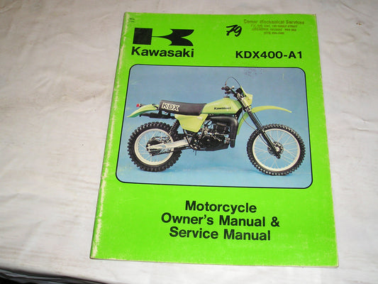 KAWASAKI KDX400 A1 1979 Owner's & Service Manual 99963-0011 #18