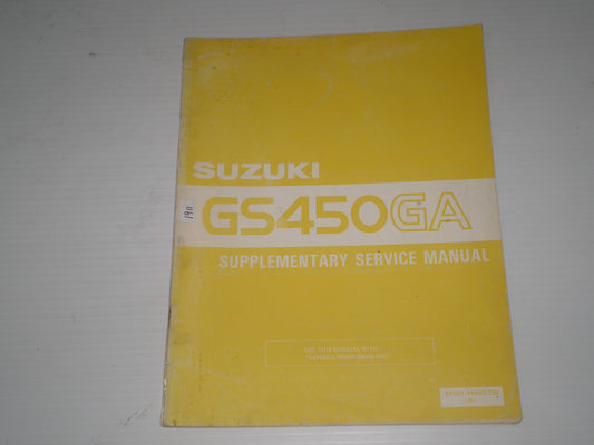 SUZUKI GS450GA D 1983 Service Manual Supplement  99501-34040-28E  #1911