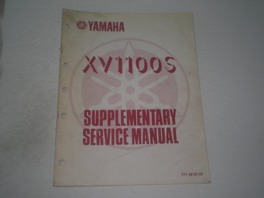 YAMAHA XV1100 S Virago 1986  Service Manual Supplement  1TF-28197-20  #1838