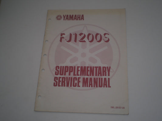 YAMAHA FJ1200 S 1986  Service Manual Supplement  1WL-28197-20  #1797
