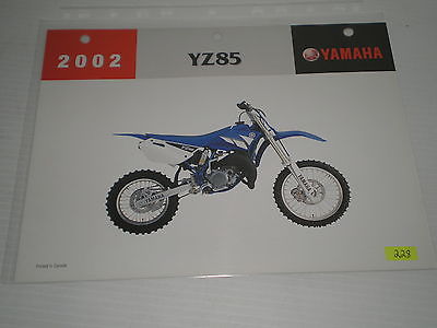 YAMAHA YZ85  2002  Dealer's Information Sheet #228