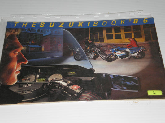 SUZUKI 1985 MOTORCYCLE MDELS Vintage Sales Brochure 1